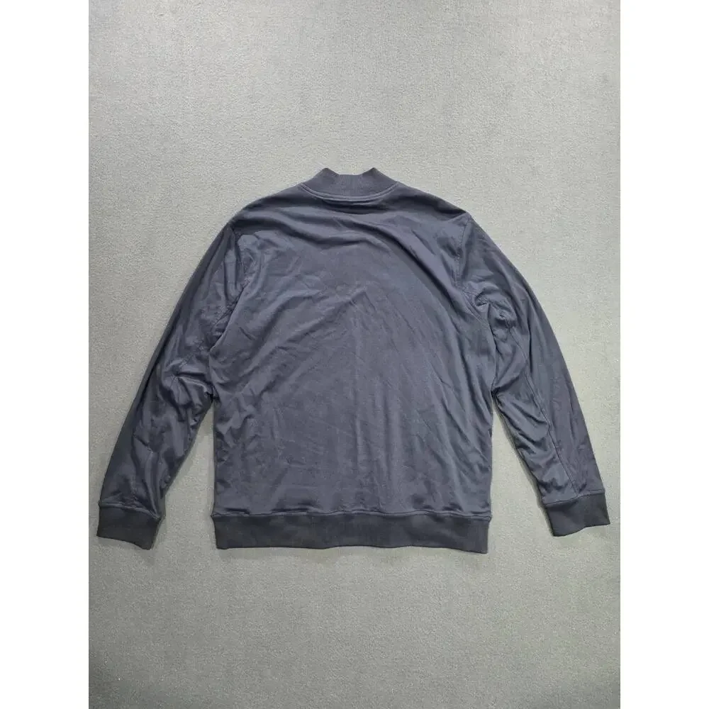 Banana Republic Luxe Touch Bomber Jacket L Navy Full Zip Cotton Casual A008922